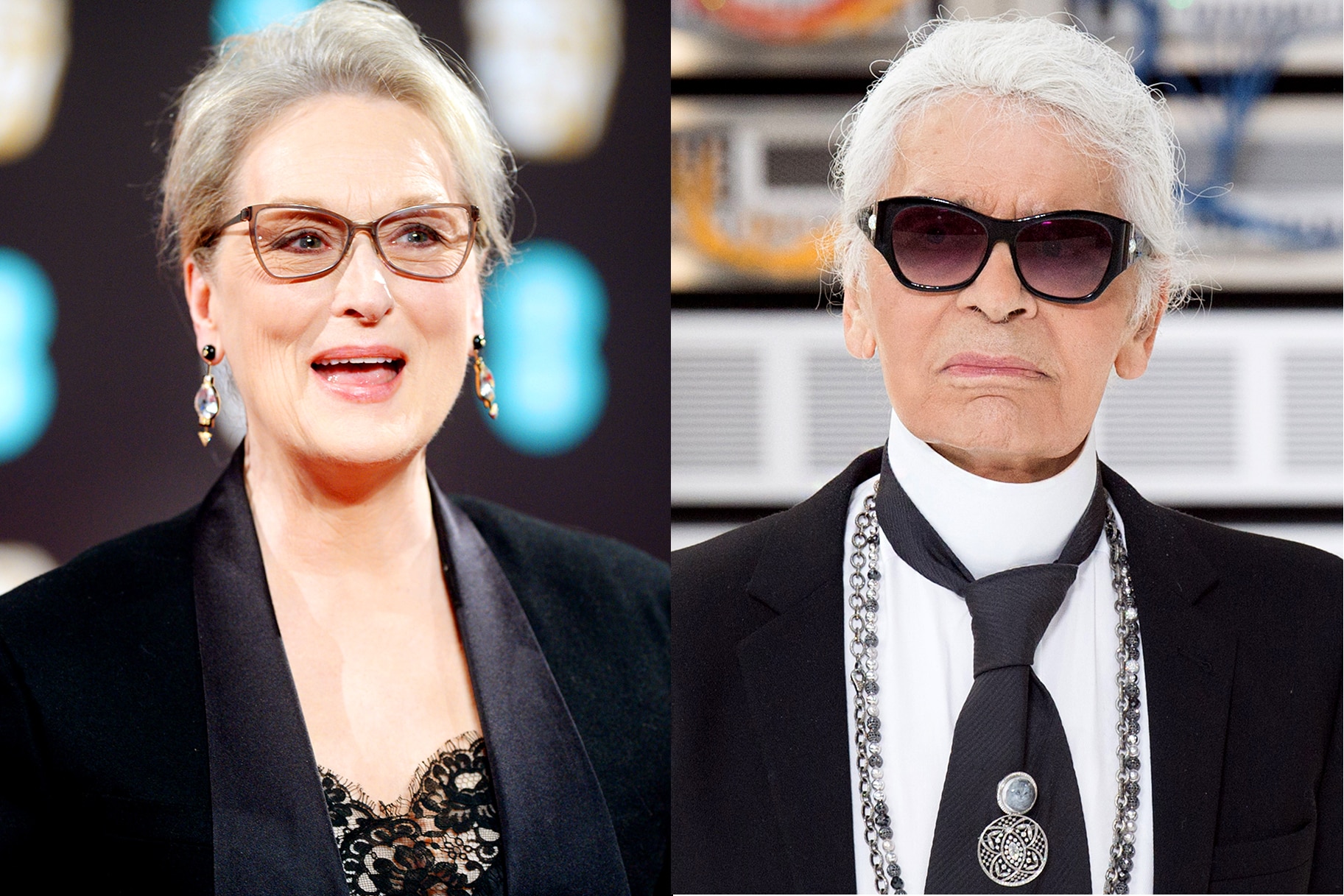 Meryl Streep And Karl Lagerfeld Are In 