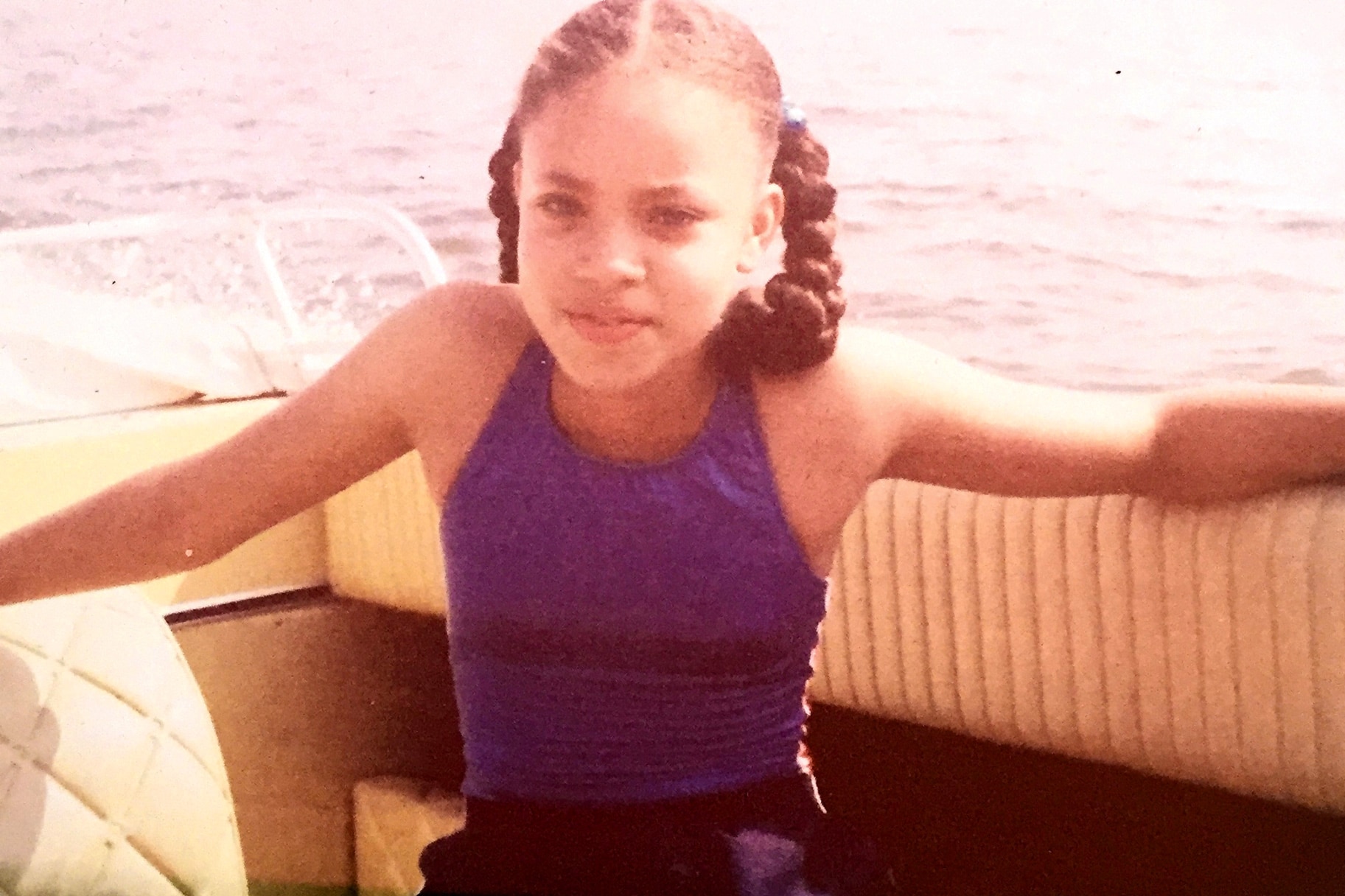 Gizelle Bryant as a young girl on a boat