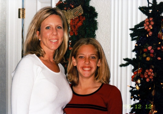 Vicki Gunvalson with her young daughter, Briana Culberson.