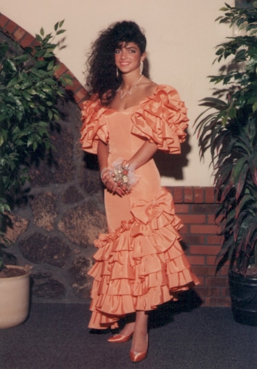 Teresa Giudice wearing a prom dress