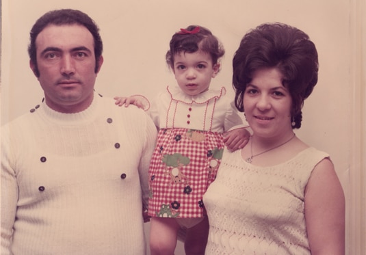 Teresa Giudice as a baby with her parents