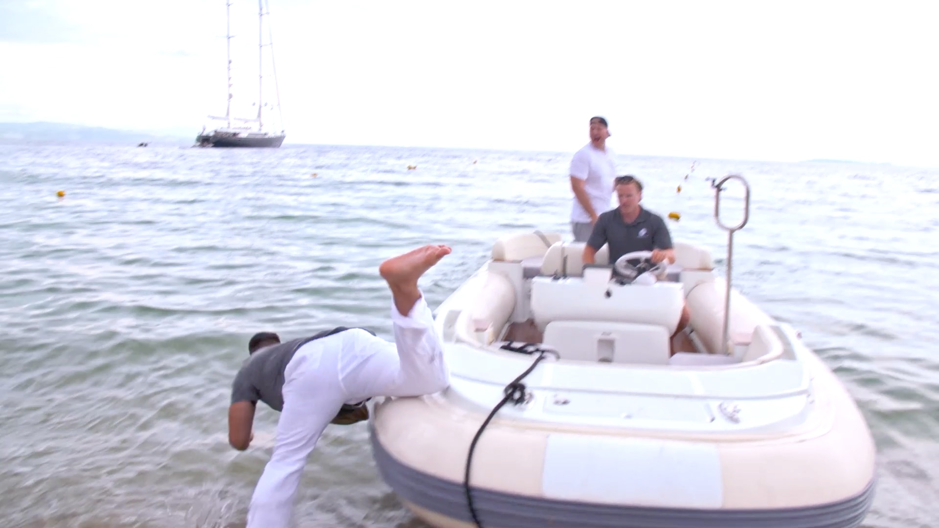 Watch This Below Deck Sailing Yacht Charter Guest Takes a Seriously Embarrassing Fall Below Deck Sailing Yacht Season 1