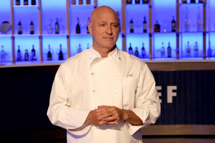 Tom Colicchio On Set of Top Chef: Last Chance Kitchen Season 20