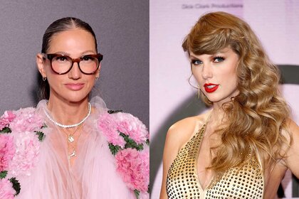 A split image of Jenna Lyons from RHONY and Taylor Swift