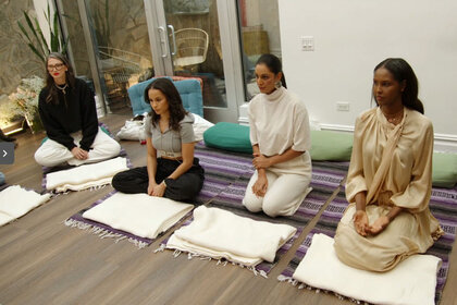 RHONY cast at a spiritual healing circle in New York City.