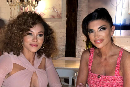 Ashley Darby and Teresa Giudice at dinner together at ABC Kitchen in New York City.