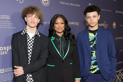 Garcelle Beauvais and her two sons Jaid and Jax at the Children's Hospital Los Angeles Gala
