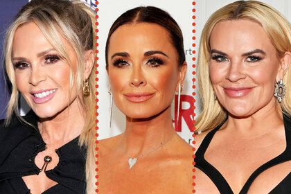 A split of Tamra Judge, Kyle Richards, and Heather Gay.