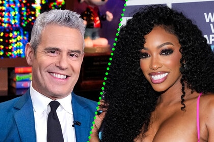 Split of Andy Cohen and Porsha Williams at Watch What Happens Live