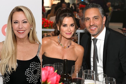 Split of Sutton Stracke at an Elton John Party and Kyle Richards with Mauricio Umansky at the Elton John's viewing party
