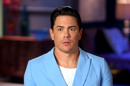 Tom Sandoval wearing a blue blazer while doing an interview for VPR