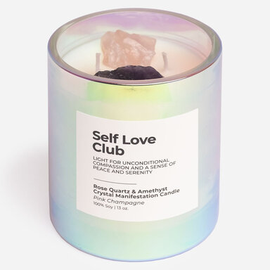 Self- Love Club Crystal Manifestation Candle
