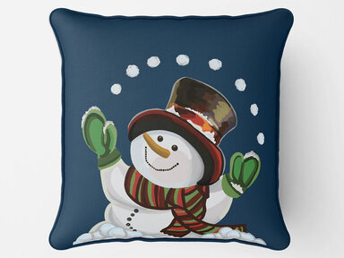 Holiday Snowman Pillow