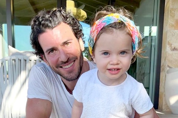 Steve Gold with his daughter Rose Gold smile outside together