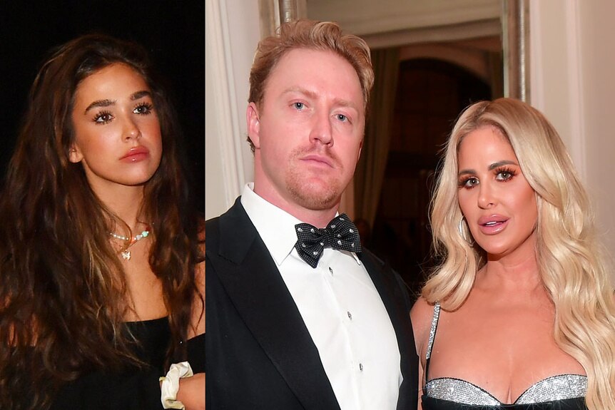 Split of Ariana Biermann at a woman's conference in GA and Kim Zolciak with Kroy Biermann at a Gucci Mane event