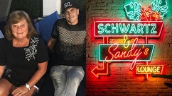 Tom Sandoval and Terri Green; Schwartz & Sandy's Lounge signage.