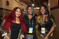 SWV posing for a photo at event