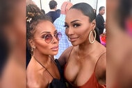 Eva Marcille and Cynthia Bailey together at an event in Los Angeles.