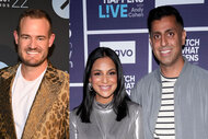 A split of Brian Kelly aka The Points guy at an event and Jessel Taank and Pavit Randhawa at WWHL.