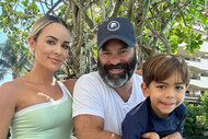 Nicole Martin with her fiance, Anthony Lopez, and their son on Fisher Island in Florida.