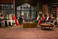 Andy Cohen and the cast sitting together during the Southern Charm Season 9 Reunion.