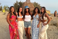 Teresa Giudice with her daughters on a family vacation in Greece.