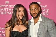 Amir Lancaster and Natalie Cortes pose together during Summer House Martha's Vineyard Premiere Party