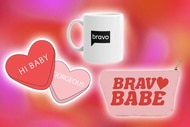 Stickers, a mug, and a pouch with quotes on them overlaid onto a colorful background.