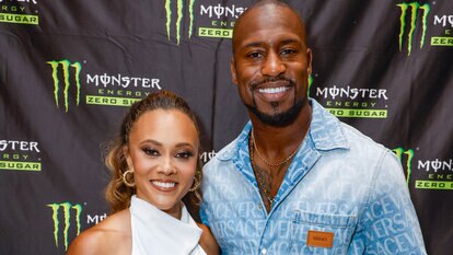 Ashley Darby and Vernon Davis attend the Monster Energy BIG3 Celebrity Game Welcome Party