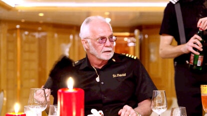 Captain Lee Rosbach Joins the Charter Guests for Dinner: "I Think I'm Shvitzing!"