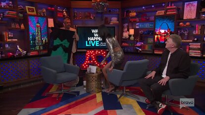 Jessel Taank Gifts “Christmas Tree” Lingerie to Andy Cohen