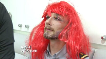 Kyle Dixon Gets His Drag Makeup Done