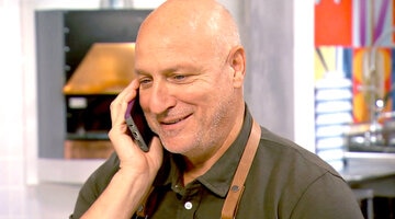 Tom Colicchio Plays a Game of Telephone With Nilou Motamed and Creates a Delicious Fish Dish