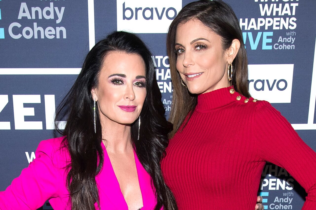 Real Housewives stars Bethenny Frankel and Kyle Richards look pie