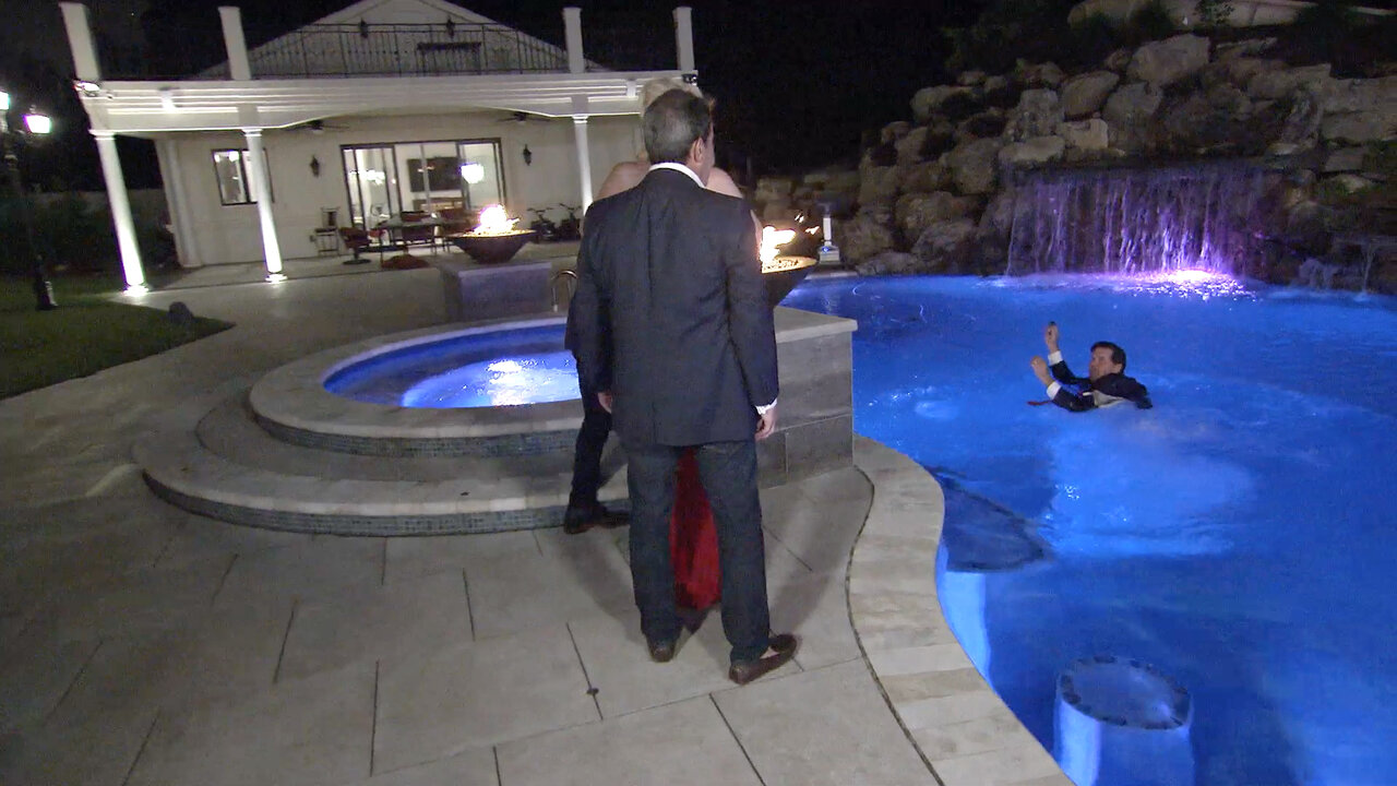 Watch Margaret Josephs and Joe Benigno Throw Marty Caffrey Into a Pool! The Real Housewives of New Jersey Season 9