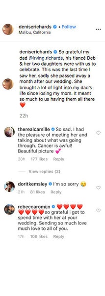 Camille Grammer, Dorit Kemsley, and Rebecca Romijn Comment on Denise Richards' Instagram Post