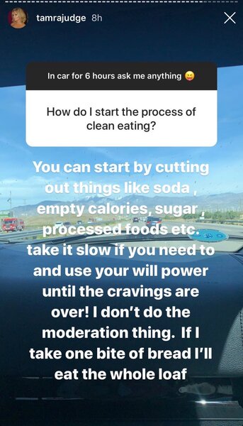 Tamra Judge Instagram Diet Tips