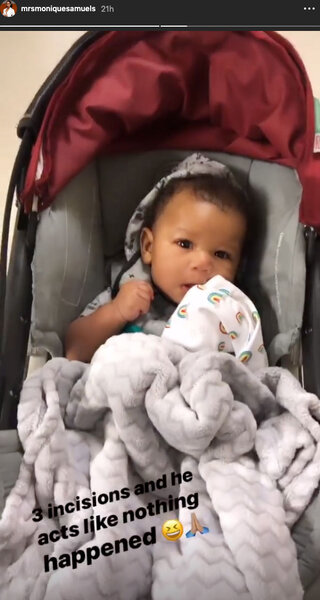 Monique Samuels' Son Chase Omari Samuels After Surgery