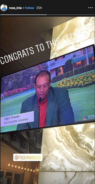 Tiger Woods on TV