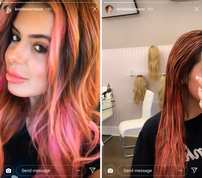 Brielle Biermann Dyed Her Hair Pink