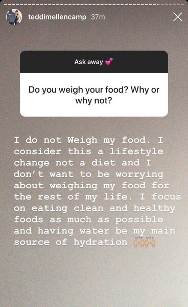 Teddi Mellencamp Arroyave Instagram Diet Tips