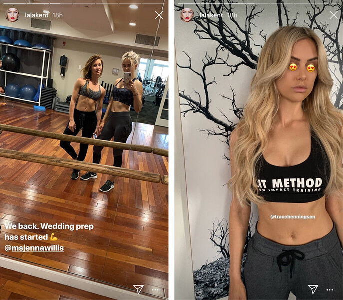 Lala Kent Shows Off Her Abs and Long Blonde Hair