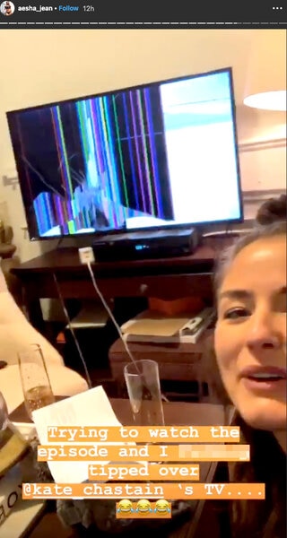 Aesha Scott Tips Over Kate Chastain's TV