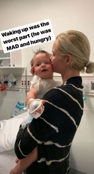 Meghan King Edmonds with Son Hart in the Hospital