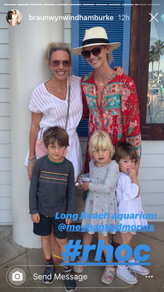 Braunwyn Windham-Burke, Meghan King Edmonds with Kids at Long Beach Aquarium