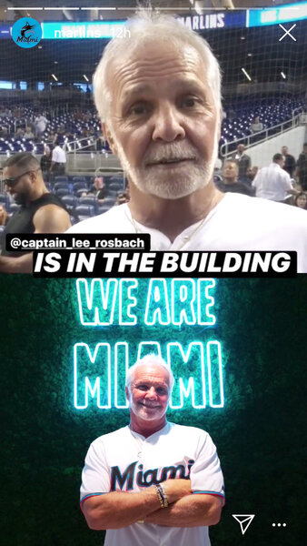 Captain Lee Rosbach at the Miami Marlins Game