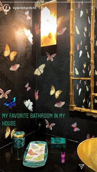 Kyle Richards Butterfly Bathroom