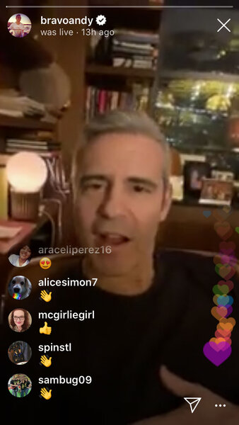 Andy Cohen Instagram Live 01