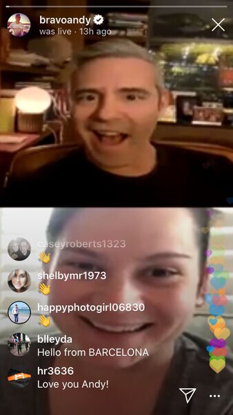 Andy Cohen Instagram Live 02