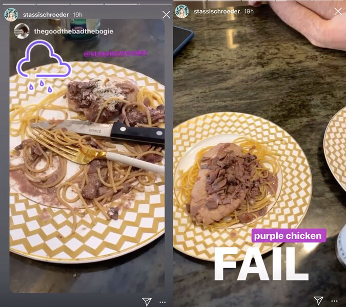 Stassi Schroeder Purple Chicken Fail